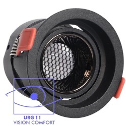 12W LED Downlight Black - Bridgelux Chip - UGR11- CCT- CRI+92