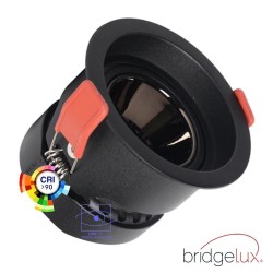 Encastrável LED 12W Preto Bridgelux Chip - UGR11- CCT- CRI+92