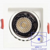 Empotrable LED 12W Cuadrado Blanco Bridgelux Chip - UGR11- CCT- CRI +92