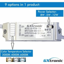 Encastrável LED 12W Quadrado Branco Bridgelux Chip - UGR11- CCT- CRI+92