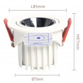 LED Strahler Downlight  LED 12W Weiß - Bridgelux Chip - UGR11 - CCT