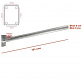 Lamp Post Bracket  Streetlight  - Galvanized Steel - 1m.