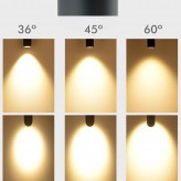 LED-Strahler - 28W - LEIPZIG - Drehstromschiene - VOSSLOH - Verstellbare Optik - 36º-60º