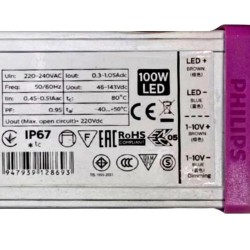 Driver Dimmable Programmable Philips XITANIUM Driver for LED up to 100W - 1050 mA - 5 years Warranty