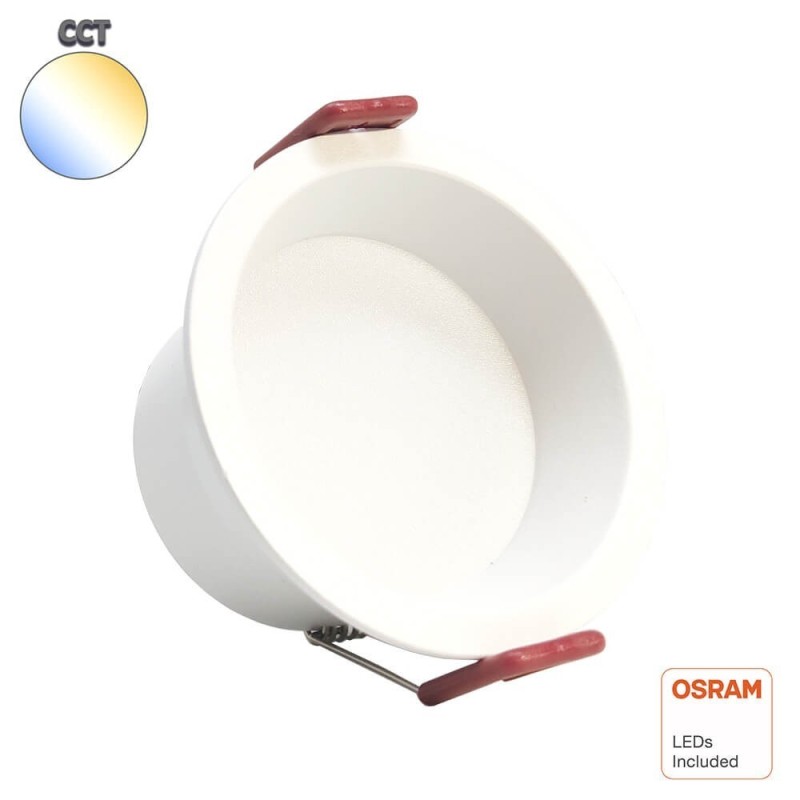 Encastrável 8W Circular - OSRAM CHIP DURIS E 2835 - CCT -  UGR17