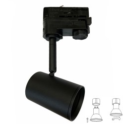 BLACK Track Light for GU10 Lamp