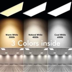 LED Pendant Panel -40W - Double Light - 120X20 - White Frame - CCT