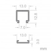 Perfil PC - 2m - MINI- para Tiras LED