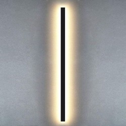 Aplique Linear LED - WASHINGTON PRETO - 0,5m - 1m - 1,5m - 2m - IP54