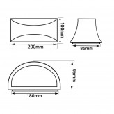 LED Floodlight  Wall Light Outdoor IP54 - E27