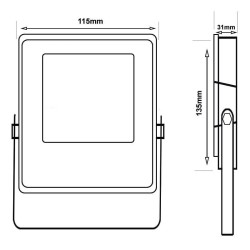 30W LED Outdoor Floodlight  NEW EVOLUTION IP65 Osram Chip - 140Lm/W