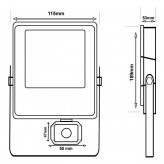 30W LED Floodlight -  NEW EVOLUTION OSRAM Chip with Motion Sensor PIR