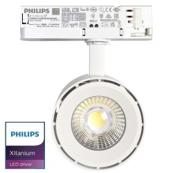 Foco LED 30W ODENSE Blanco PHILIPS Driver Carril TRIFÁSICO - CRI+97