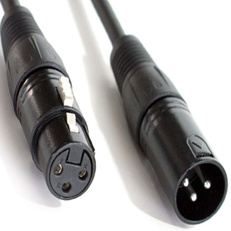Cable señal DMX - XLR3 macho - XLR3 hembra