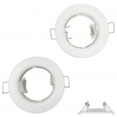 Pack 2 - Round ring for GU10 MR16 LED dichroic light bulb