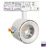 Foco LED 30W ODENSE Branco PHILIPS Driver Calha TRIFASICO - CRI+97