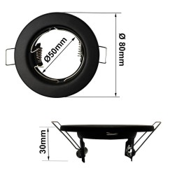 Pack 2 - Aro Redondo para dicroica LED GU10 MR16