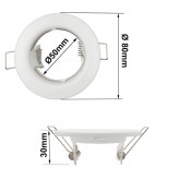 Pack 2 - Round ring for GU10 MR16 LED dichroic light bulb