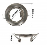 Pack 2 - Round ring for GU10 MR16 LED dichroic light bulb