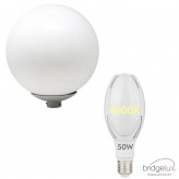 Globe Streetlamp for E27 LED Lamp