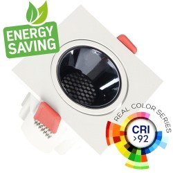 Encastrável LED 12W Quadrado Branco Bridgelux Chip - UGR11- CCT- CRI+92