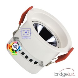 12W LED Downlight White - Bridgelux Chip - UGR11- CCT- CRI+92