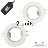 Pack 2 - Round ring for GU10 MR16 LED dichroic light bulb