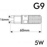 Bombilla LED 5W 360° G9 Regulable