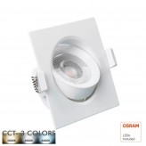 Empotrable LED 7W Cuadrado Blanco - CCT