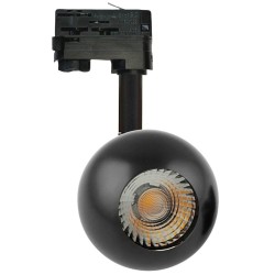 Foco LED 10W FENIX Cromado Negro Carril Trifásico CRI+93