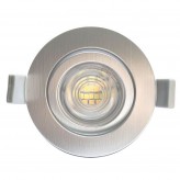 LED Strahler Downlight Schwenkbar Rund Grau gebürstet 7W - CCT