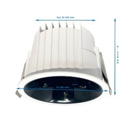 Downlight LED 40W Circular - Philips CertaDrive - CCT - UGR13 --IP65