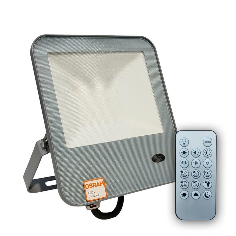 30W LED Outdoor Floodlight  NEW EVOLUTION IP65 Osram Chip - 150Lm/W With motion sensor and remote control