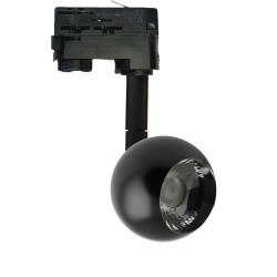 LED Tracklight 10W FENIX - BLACK - 3-PHASE rails - CRI+93