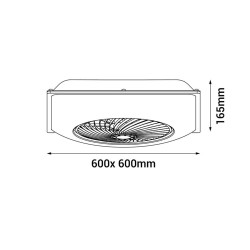 Ventilador LED para techo Armstrong - 44W - CCT - IP20