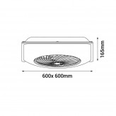 Ventilador LED para techo Armstrong - 44W - CCT - IP20