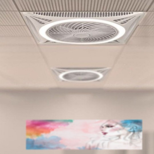 Armstrong LED-Deckenventilator 60x60 - 67W - CCT - 60x60cm