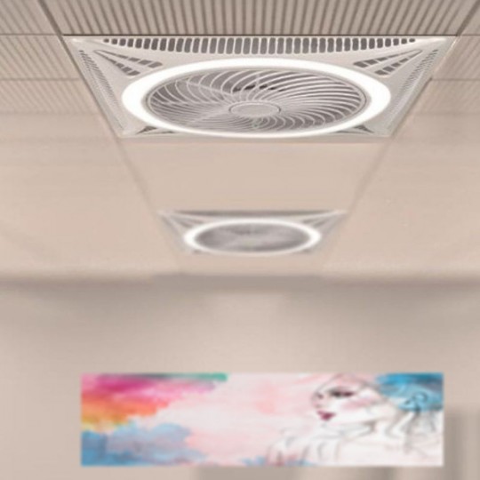 Ventilateur de Plafond à LED 60x60 Armstrong - 67W - CCT - 60x60cm
