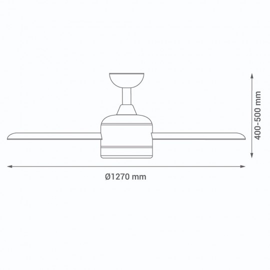 Ventilador de tecto LED MUSTANG - 3000K - IP20