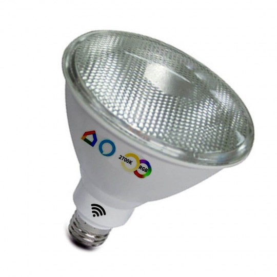 12W SMART Wifi RGB+CCT LED PAR Lamp - Dimmable - E27
