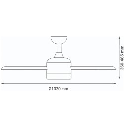 LADIU LED Ceiling Fan - 22W CCT - IP20