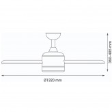 LADIU LED-Deckenventilator - 22W CCT - IP20