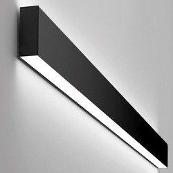 Aplique Linear LED - WASHINGTON PRETO - 0,5m - 1m - 1,5m - 2m - IP54