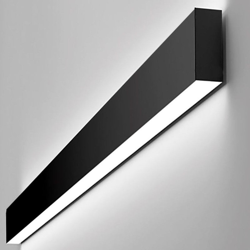 Aplique Linear LED - WASHINGTON PRETO - 0,5m - 1m - 1,5m - 2m - IP54