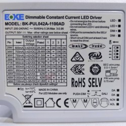 Driver regulable DALI 42W - 3v-42v - 600mA-1100mA - IP20