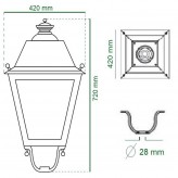 LED Straßenleuchte Aluminium - TUROL - Bridgelux