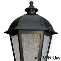 Farol QUEEN sobre muro para Lámpara LED E27 - Aluminio