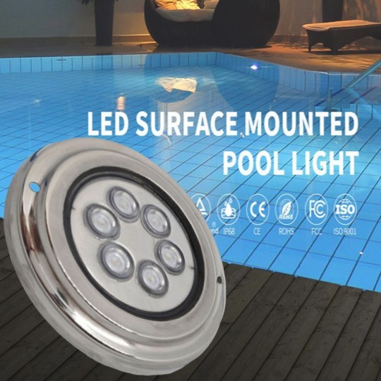 Projecteur LED Piscine - 18W - DC12V - IP68 - Acier inoxidable