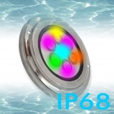 LED-Lamp Underwater  RGB - 18W - DC12V - IP68 - Stainless steel