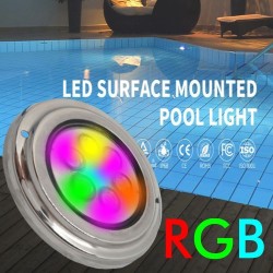 Lámpara LED RGB Sumergible 18W - DC12V - IP68 - Acero Inoxidable